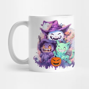 Funny Scary Cats Halloween Mug